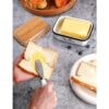 AISBUGUR Mantequera grande con tapa para encimera