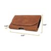 AIScell Funda tipo cartera marrón para Galaxy S22 Ultra_4