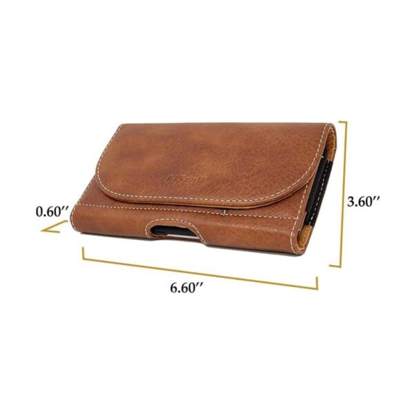 AIScell Funda tipo cartera marrón para Galaxy S22 Ultra_4