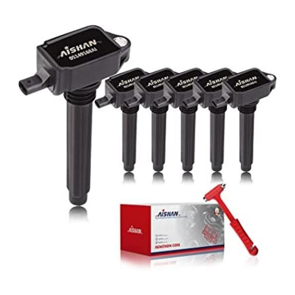 AISHAN Juego de 6 bobinas de encendido compatibles con
