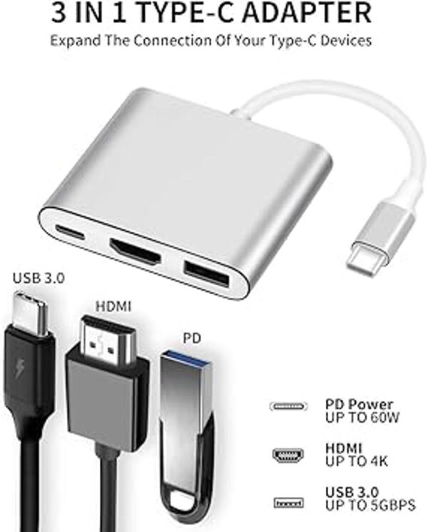 Adaptador USBC a HDMI convertidor AV multipuerto USB 3.1_3