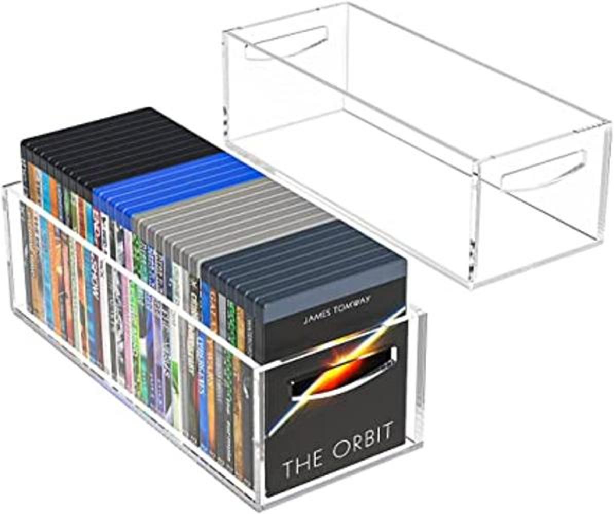 AITEE Caja de almacenamiento de DVDCD 2 paquetes
