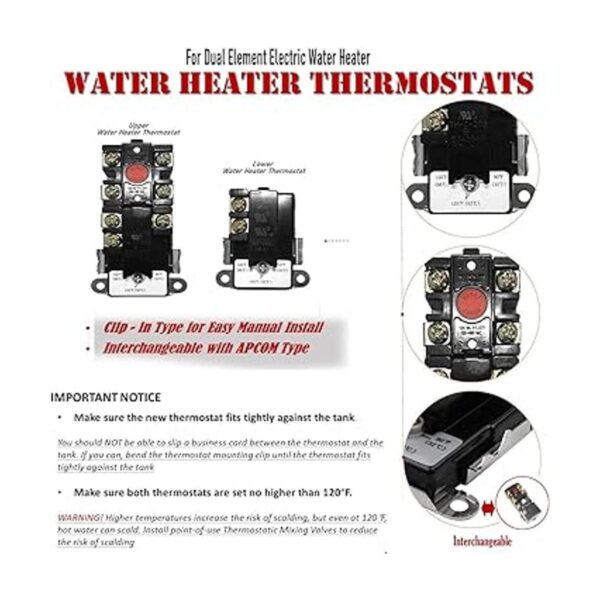 EWH03 Kit de ajuste de calentador de agua eléctrico con