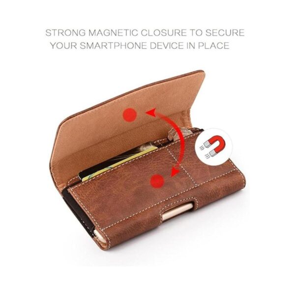 AIScell Funda tipo cartera marrón para Galaxy S22 Ultra_5