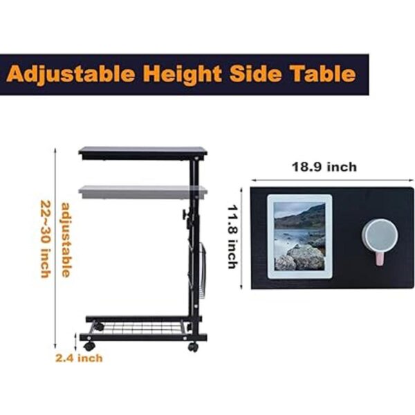 AIZ Mesa sobre la cama mesa auxiliar de sofá ajustable en_3