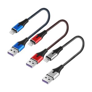 Paquete de 3 cables Lightning cortos de 1 pie con_1