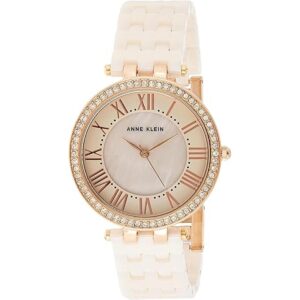Anne Klein AK2130RGLP Reloj de pulsera de cerámica rosa_1