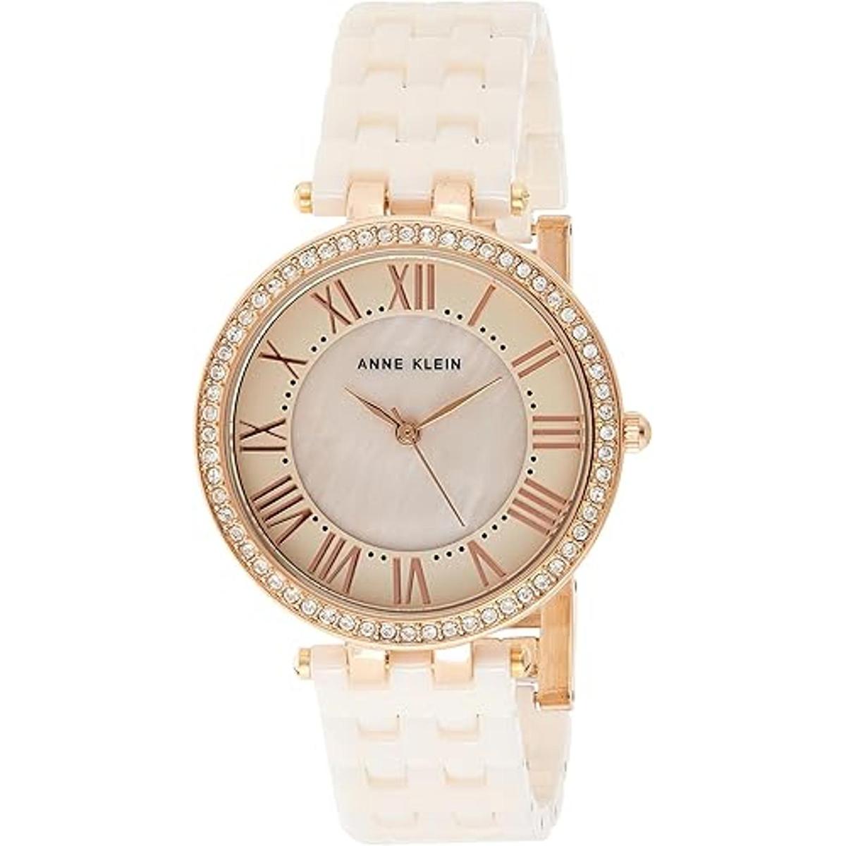 Anne Klein AK2130RGLP Reloj de pulsera de cerámica rosa