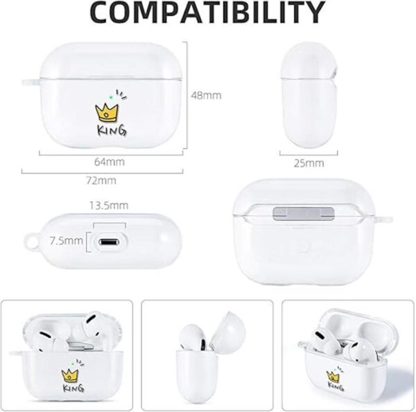 AKABEILA Airpods Pro Funda de silicona suave transparente_4