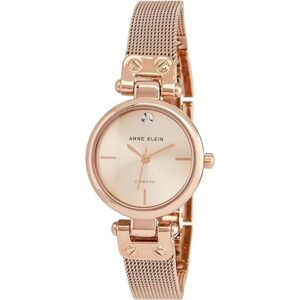 Anne Klein. Reloj de pulsera de malla con esfera de_1