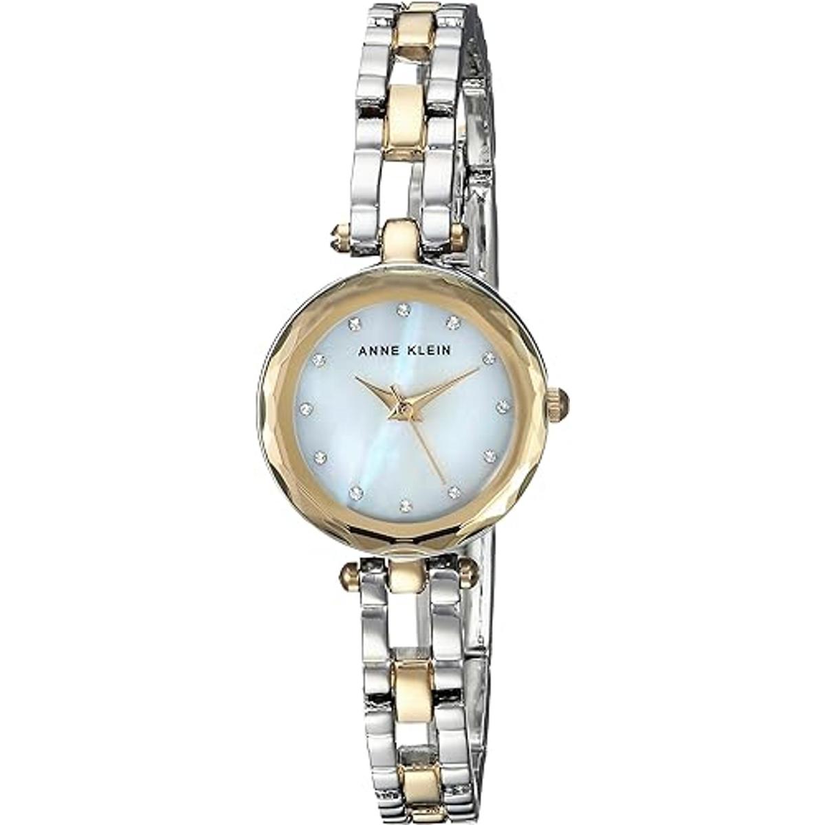 Anne Klein Reloj de pulsera abierto de dos tonos con