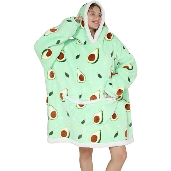 Manta con capucha sudadera de gran tamaño para adultos_2