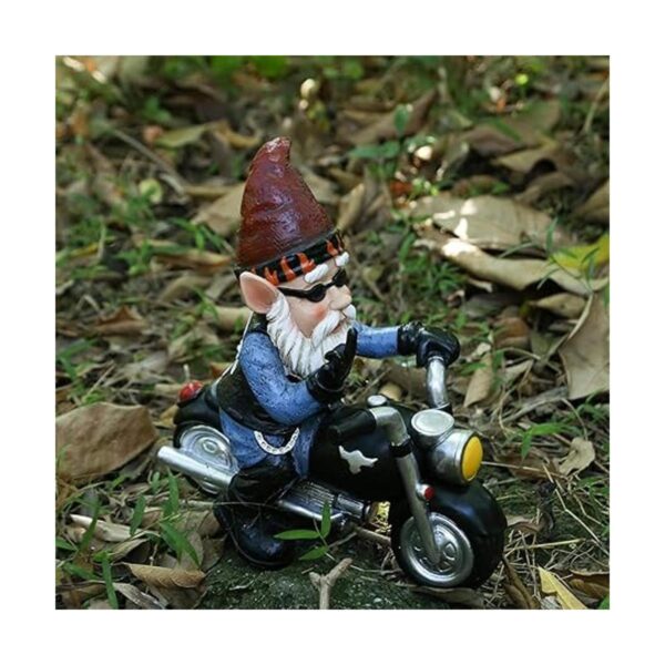 JHWKJS Decoración de gnomo de jardín para motocicleta_3
