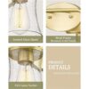 AKEZON Brushed Gold Bathroom Light Fixtures 2Light Modern_4