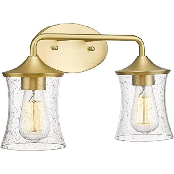 AKEZON Brushed Gold Bathroom Light Fixtures 2Light Modern_1