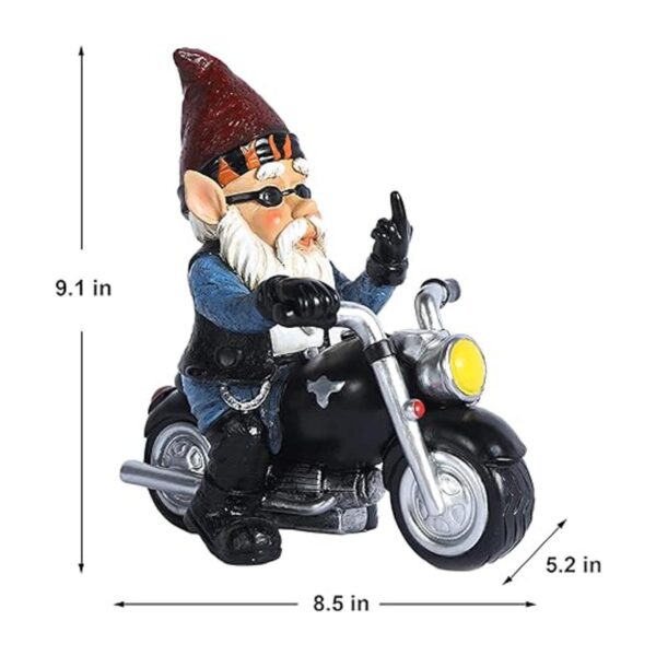 JHWKJS Decoración de gnomo de jardín para motocicleta_6