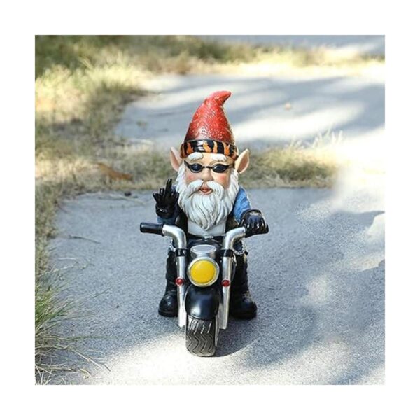 JHWKJS Decoración de gnomo de jardín para motocicleta_2