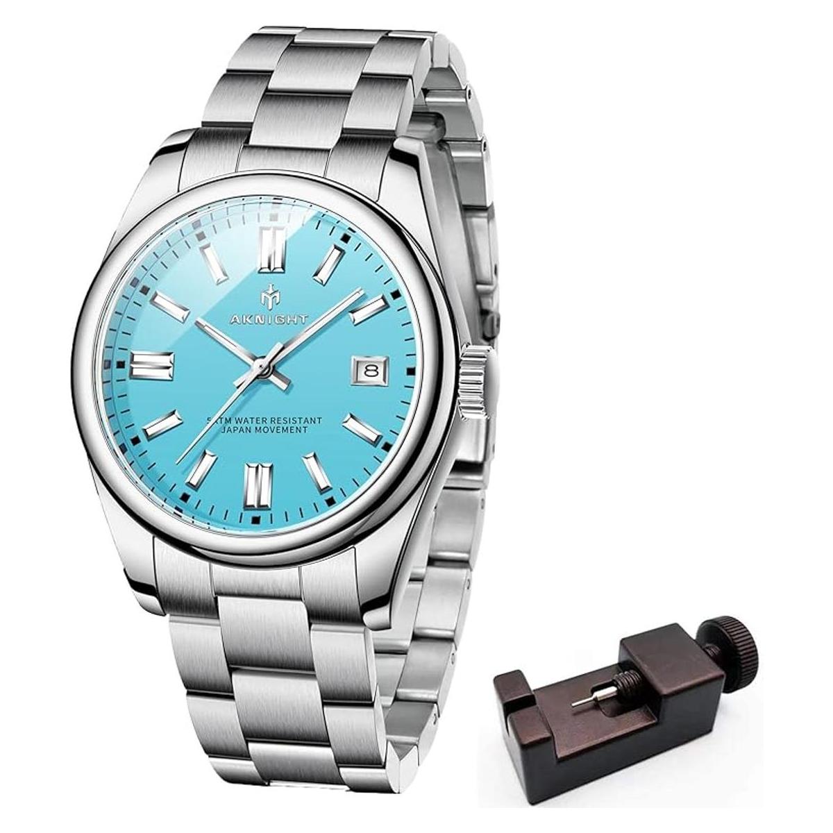 AKNIGHT Mens Watch Fashion Sleek Minimalist Quartz Analog