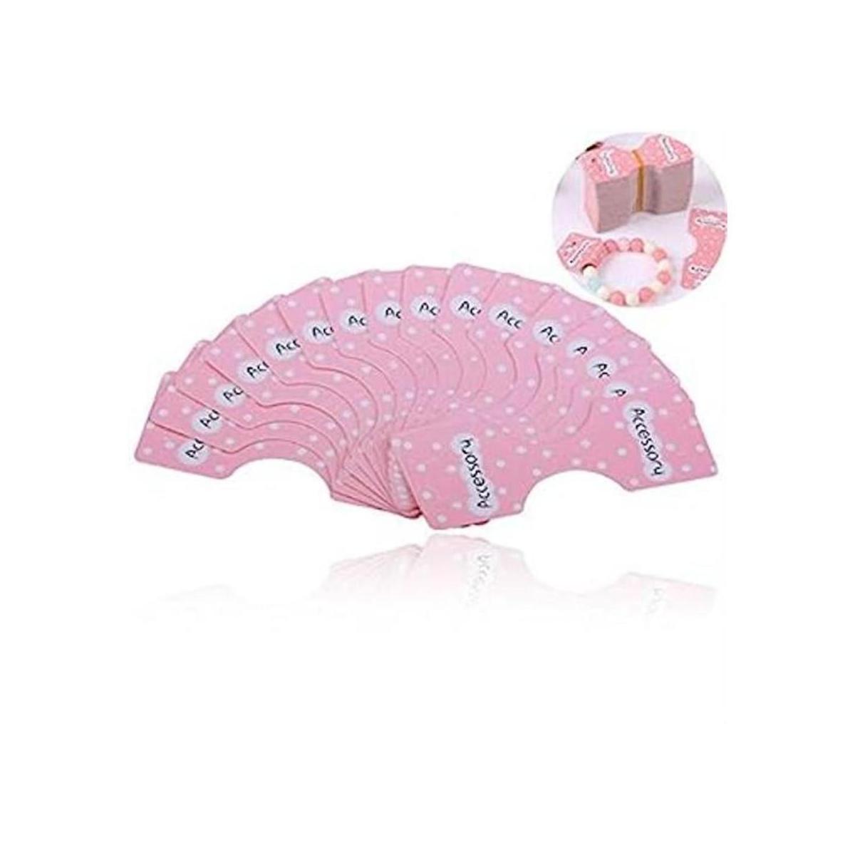 AKOAK Lote de 100 tarjetas de papel rosa de 3.5 in x 1.4