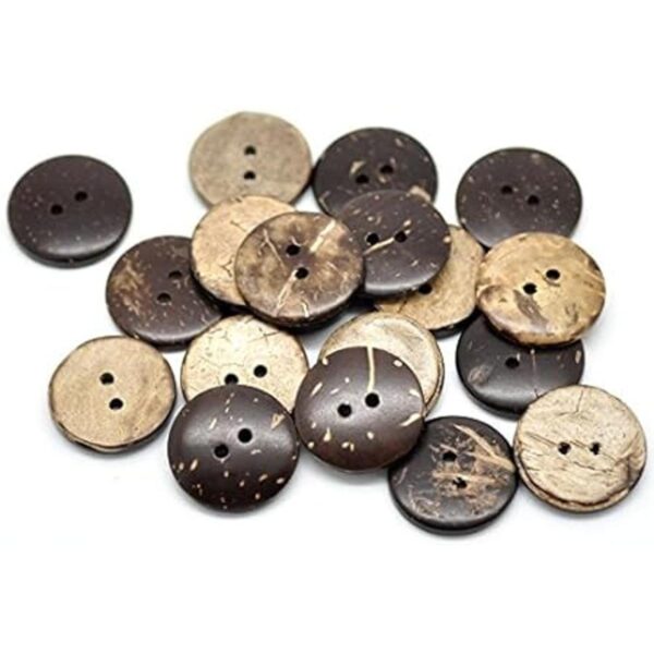 akoak 100 piezas Natural Cáscara de coco dos botones_2