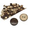 akoak 100 piezas Natural Cáscara de coco dos botones_1