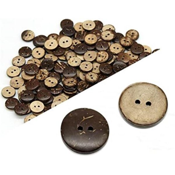 akoak 100 piezas Natural Cáscara de coco dos botones_1