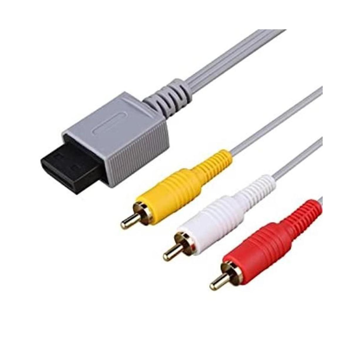 Cable AV para Wii U AKwor compuesto 3 RCA chapado en oro