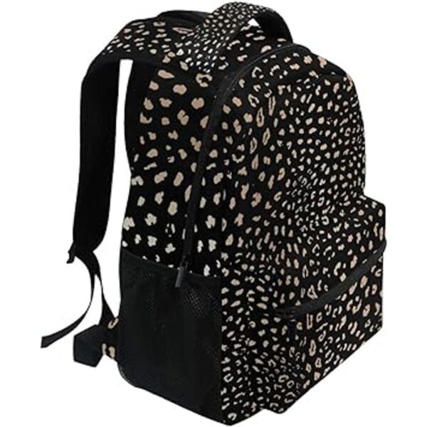 ALAZA Mochila grande con estampado de leopardo realista