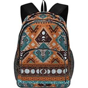 ALAZA Patrón geométrico indio tribal azteca con calaveras