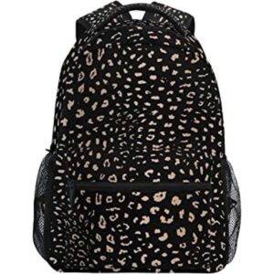 ALAZA Mochila grande con estampado de leopardo realista