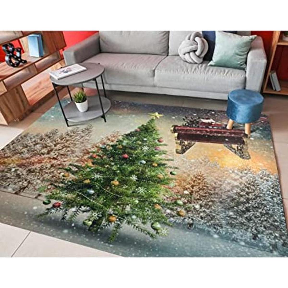 ALAZA Alfombra antideslizante con diseño de Papá Noel para