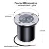 ALEDECO Paquete de 4 luces LED de bajo voltaje de 3 W y 12_2
