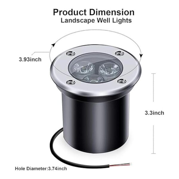 ALEDECO Paquete de 4 luces LED de bajo voltaje de 3 W y 12_2