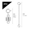 4 extensores de cadena para collares plata de ley 925_6