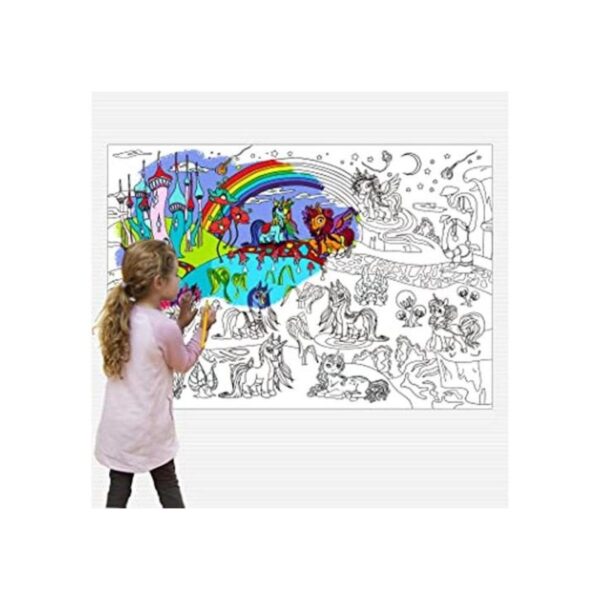 ALEX Art Póster grande para colorear Unicornio de arte