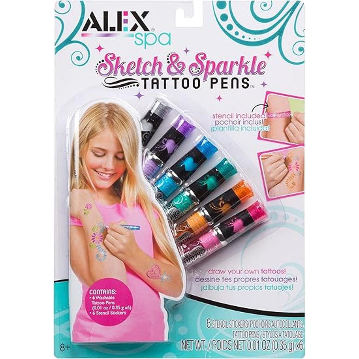Alex Spa Sketch and Sparkle Bolígrafos de tatuaje para