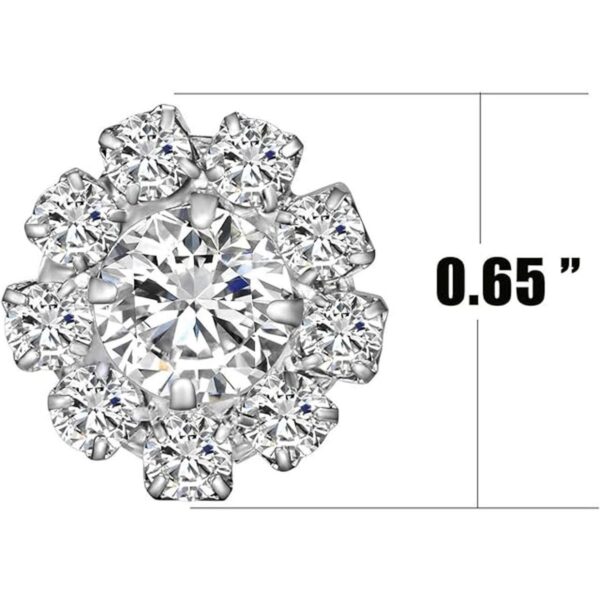 Venta al por mayor 24 botones de diamantes de imitación