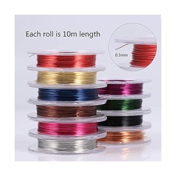 ALEXCRAFT Alambre de cobre colorido resistente al