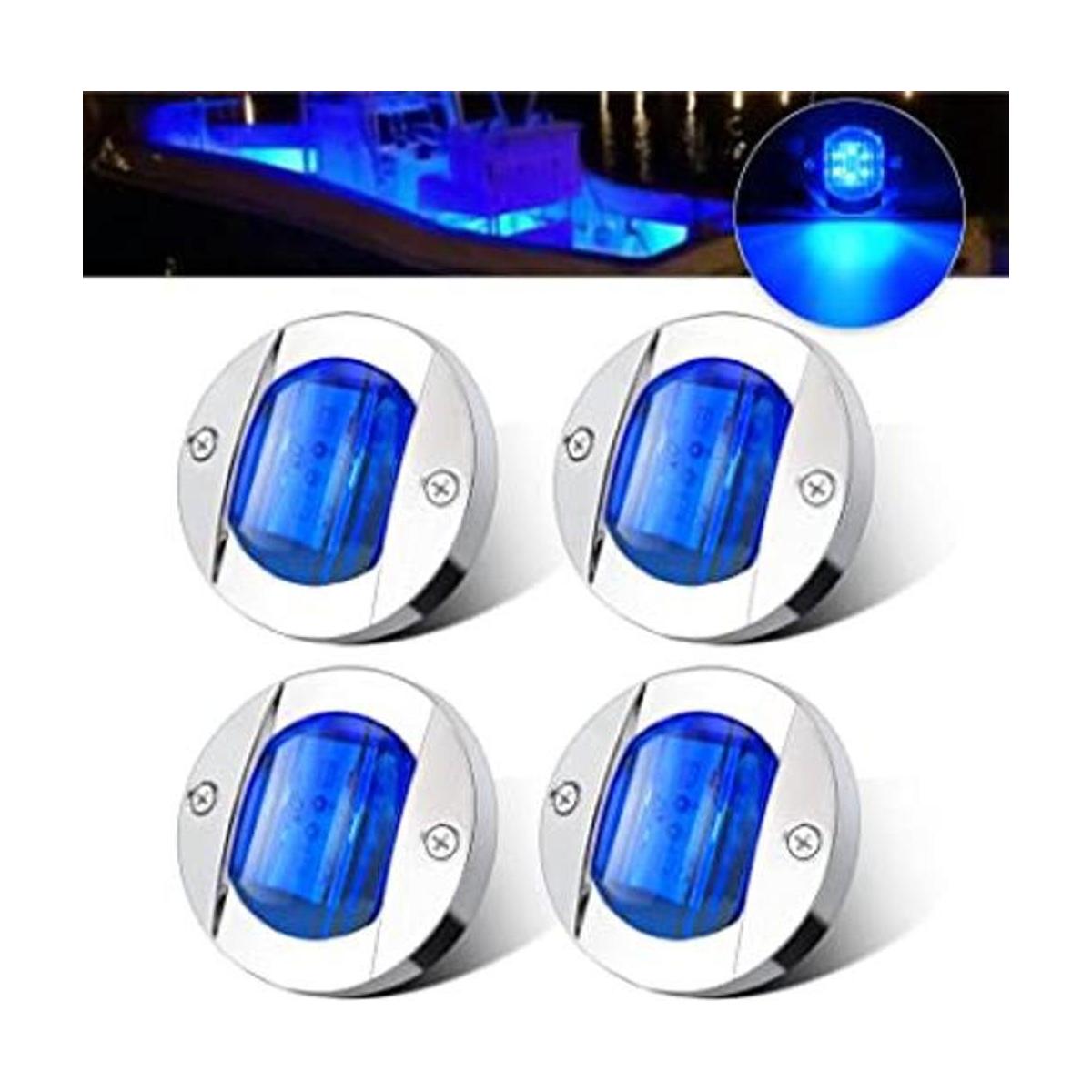ALFU 4 unids azul DC12V 6 LED luz de marcador lateral