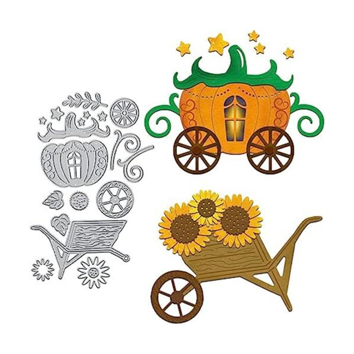 ALIBBON 2 troqueles de carrito de otoño para hacer