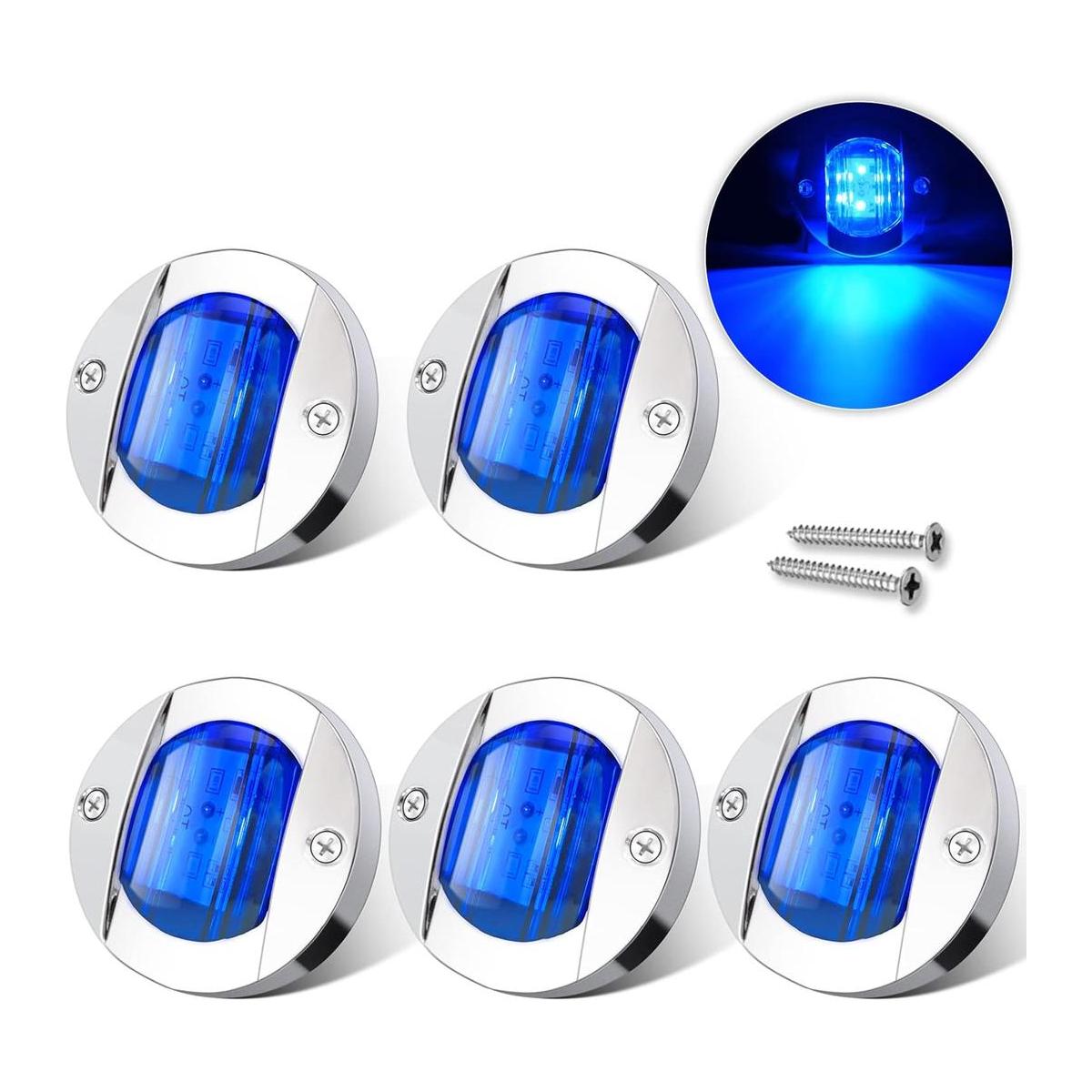 5 piezas blancas DC 12 V 3 pulgadas luces interiores
