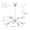 Lámpara de techo Sputnik candelabro lámpara para cocina
