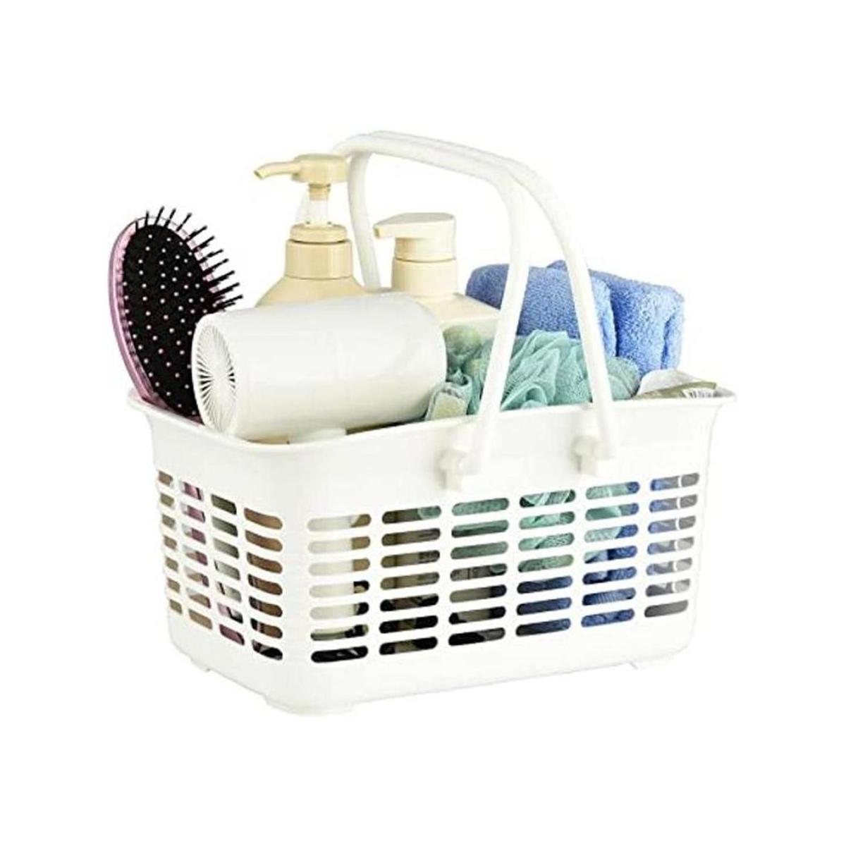 ALINK Cesta de plástico para ducha con asa organizador