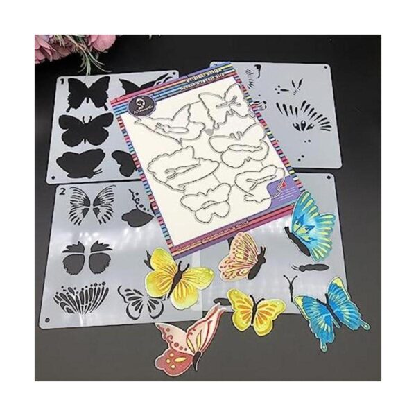 Alinacutle Plantilla de mariposa en capas con troqueles de_1