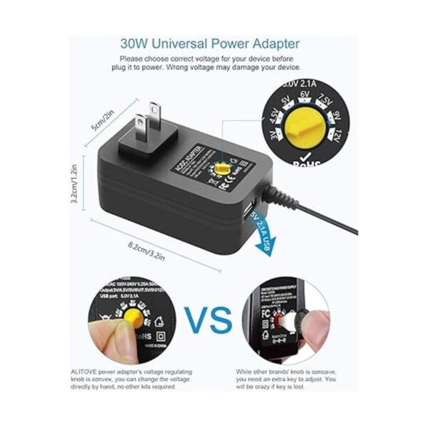 Alitove Adaptador universal de alimentación de CA a CC_2