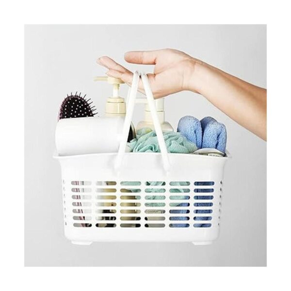 ALINK Cesta de plástico para ducha con asa organizador_3