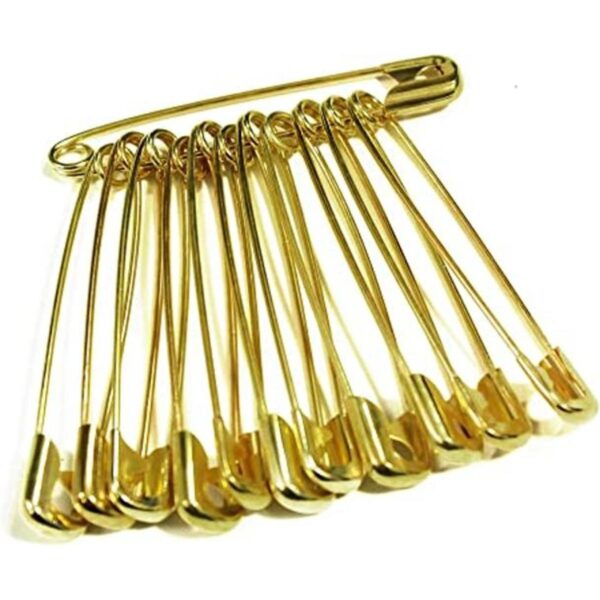 Alfileres de seguridad bañados en oro para el hogar_1