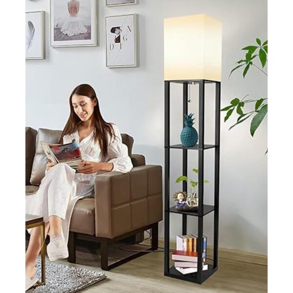 Lámpara de pie con estantes modernas lámparas LED de pie_2