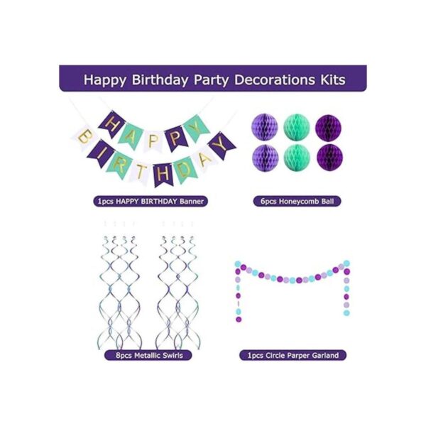 Cartel de feliz cumpleaños de sirena decoraciones de