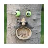 ALLADINBOX Comedero para pájaros con cara de árbol